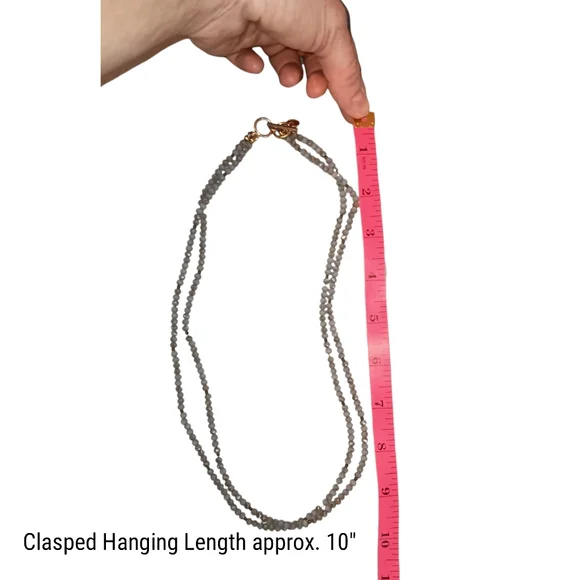 NWOT Beaded Double Layer Necklace and 4pc Stretch Bracelet Set - Picture 9 of 9